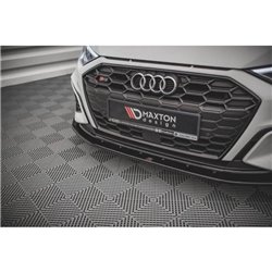 Maxton - Lame Du Pare-Chocs Avant V.1 Audi S3 / A3 S-Line 8Y Noir Brillant