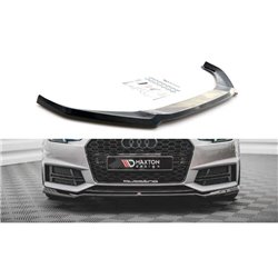 Maxton - Lame Du Pare-Chocs Avant V.4 Audi S4 / A4 S-Line B9 Noir Brillant
