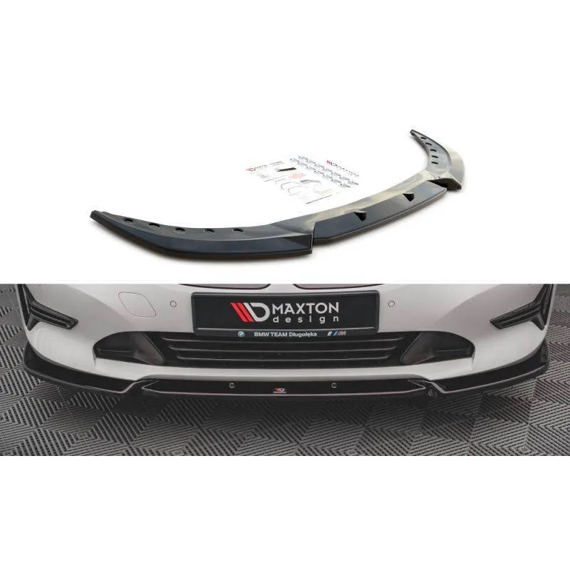 Maxton - Lame Du Pare-Chocs Avant V.1 BMW 3 G20 / G21 Noir Brillant