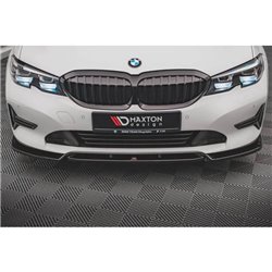 Maxton - Lame Du Pare-Chocs Avant V.1 BMW 3 G20 / G21 Noir Brillant