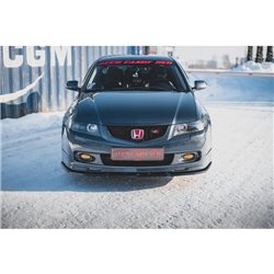 Maxton - Lame Du Pare-Chocs Avant V.2 Honda Accord Mk7 Type-S Noir Brillant