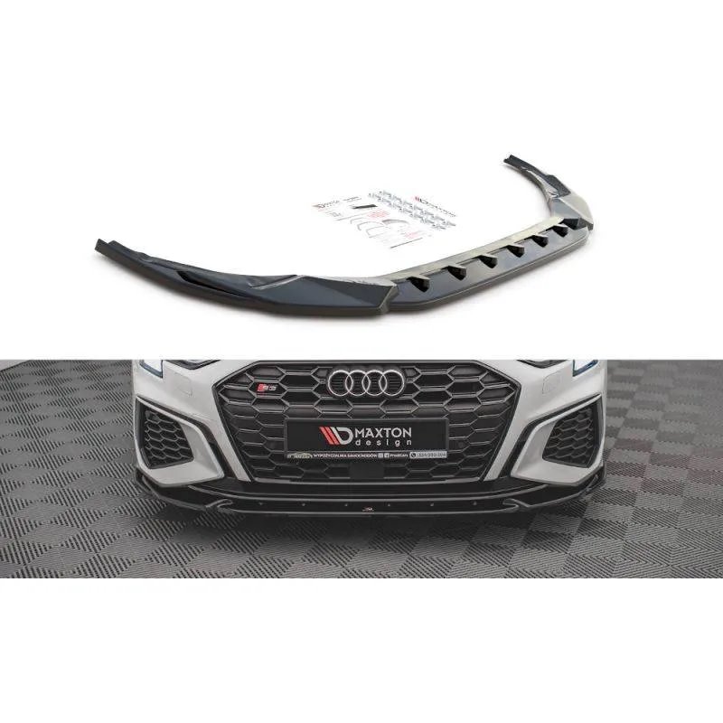 Maxton - Lame Du Pare-Chocs Avant V.3 Audi S3 / A3 S-Line 8Y Noir Brillant