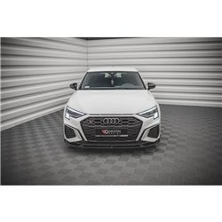 Maxton - Lame Du Pare-Chocs Avant V.3 Audi S3 / A3 S-Line 8Y Noir Brillant