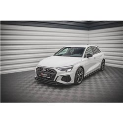 Maxton - Lame Du Pare-Chocs Avant V.3 Audi S3 / A3 S-Line 8Y Noir Brillant