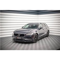 Maxton - Lame Du Pare-Chocs Avant V.2 Volvo V90 Mk2 Noir Brillant