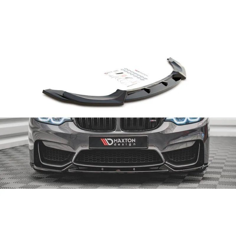 Maxton - Lame Du Pare-Chocs Avant BMW M4 F82 Noir Brillant