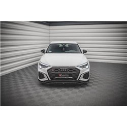 Maxton - Lame Du Pare-Chocs Avant V.4 Audi S3 / A3 S-Line 8Y Noir Brillant