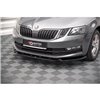 Maxton - Lame Du Pare-Chocs Avant V.1 Skoda Octavia Mk3 Facelift Noir Brillant