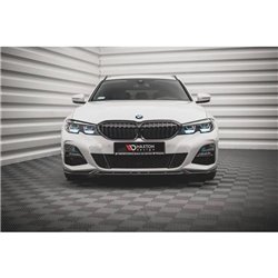Maxton - Lame Du Pare-Chocs Avant V.4 BMW 3 G20 / G21 M-Pack Noir Brillant