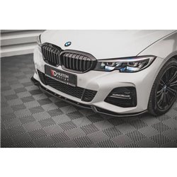 Maxton - Lame Du Pare-Chocs Avant V.4 BMW 3 G20 / G21 M-Pack Noir Brillant