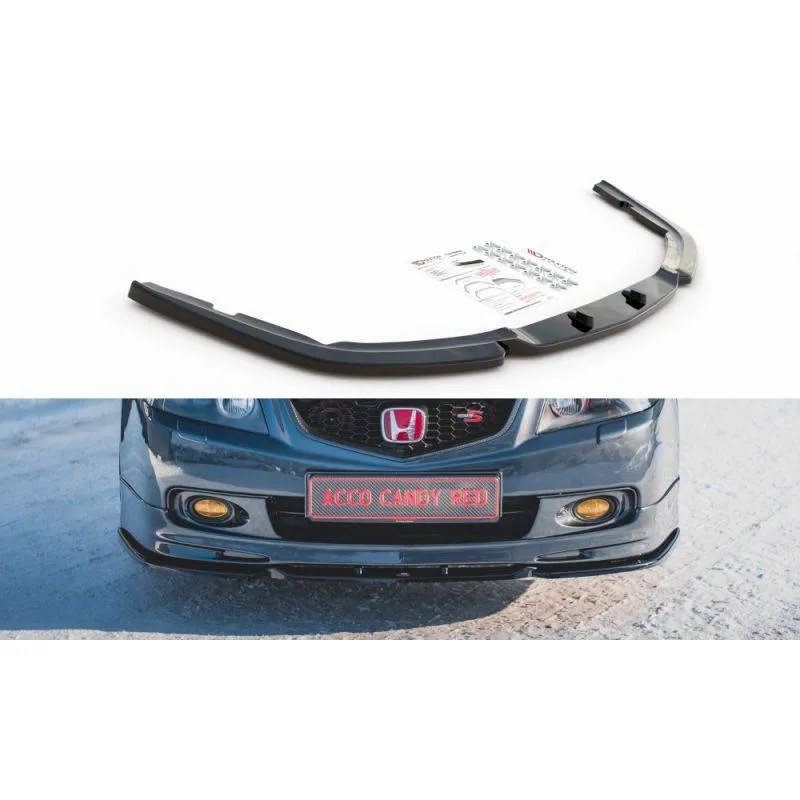 Maxton - Lame Du Pare-Chocs Avant V.3 Honda Accord Mk7 Type-S Noir Brillant