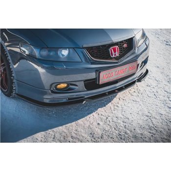 Maxton - Lame Du Pare-Chocs Avant V.3 Honda Accord Mk7 Type-S Noir Brillant