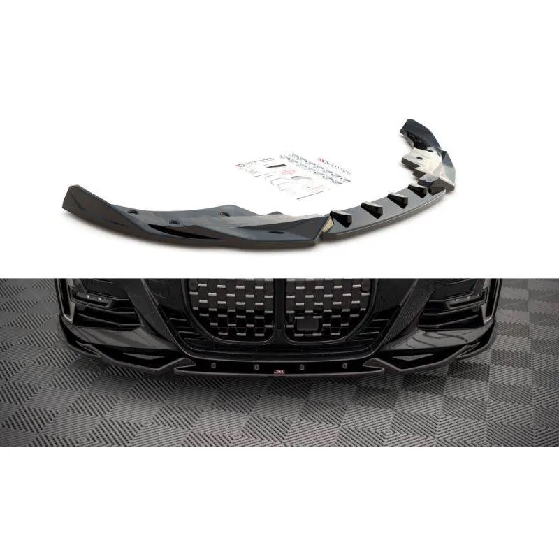 Maxton - Lame Du Pare-Chocs Avant V.2 BMW 4 M-Pack / M440i G22 / G23 / G22 Facelift / G23 Facelift Noir Brillant