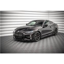 Maxton - Lame Du Pare-Chocs Avant V.2 BMW 4 M-Pack / M440i G22 / G23 / G22 Facelift / G23 Facelift Noir Brillant