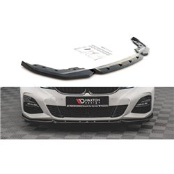 Maxton - Lame Du Pare-Chocs Avant V.5 BMW 3 G20 / G21 M-Pack Noir Brillant