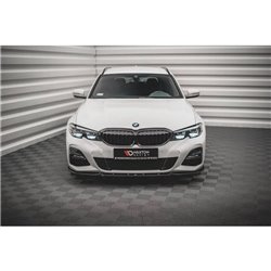 Maxton - Lame Du Pare-Chocs Avant V.5 BMW 3 G20 / G21 M-Pack Noir Brillant