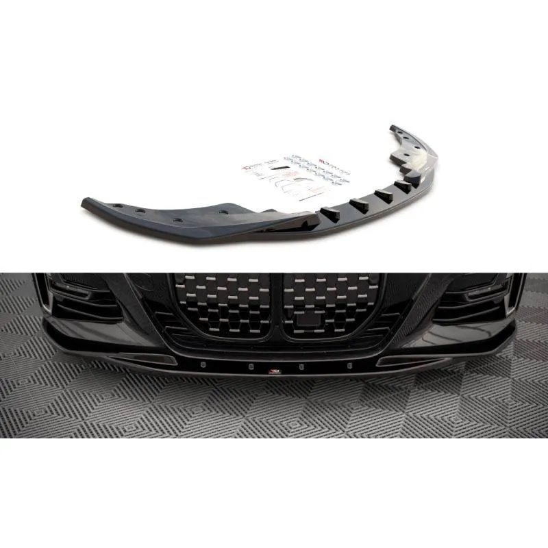 Maxton - Lame Du Pare-Chocs Avant V.1 BMW 4 M-Pack / M440i G22 / G23 / G22 Facelift / G23 Facelift Noir Brillant