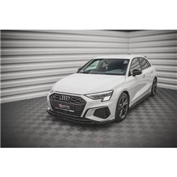 Maxton - Lame Du Pare-Chocs Avant V.2 Audi S3 / A3 S-Line 8Y Noir Brillant