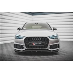 Maxton - Lame Du Pare-Chocs Avant V.3 Audi S4 / A4 S-Line B9 Noir Brillant