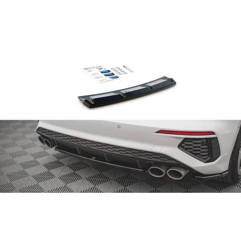Maxton - Arriere Splitter Audi S3 Sportback 8Y Noir Brillant