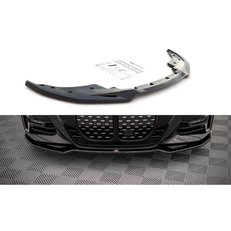 Maxton - Lame Du Pare-Chocs Avant V.3 BMW 4 M-Pack / M440i G22 / G23 / G22 Facelift / G23 Facelift Noir Brillant
