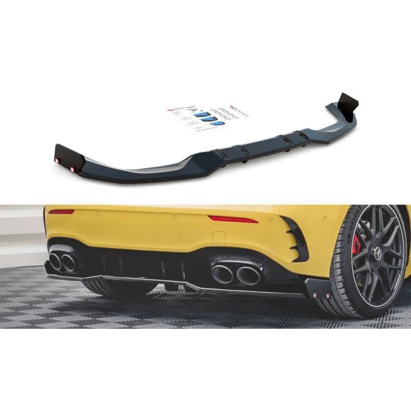 Maxton - Arriere Splitter Mercedes-AMG A 45 S Aero Pack W177 Noir Brillant