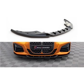 Maxton - Lame Du Pare-Chocs Avant V.4 BMW 4 M-Pack / M440i G22 / G23 / G22 Facelift / G23 Facelift Noir Brillant