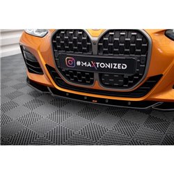 Maxton - Lame Du Pare-Chocs Avant V.4 BMW 4 M-Pack / M440i G22 / G23 / G22 Facelift / G23 Facelift Noir Brillant