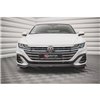 Maxton - Lame Du Pare-Chocs Avant V.3 Volkswagen Arteon R-Line Sedan / Shooting Brake Mk1 Facelift Noir Brillant