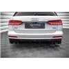 Maxton - Rajout Du Pare-Chocs Arriere + Faux Pot D'échappement Audi A6 S-Line / S6 C8 / C8 Facelift Noir Brillant \ Noir