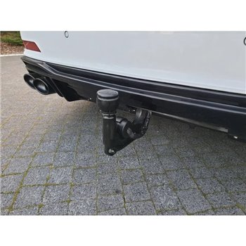 Maxton - Rajout Du Pare-Chocs Arriere + Faux Pot D'échappement Audi A6 S-Line / S6 C8 / C8 Facelift Noir Brillant \ Noir