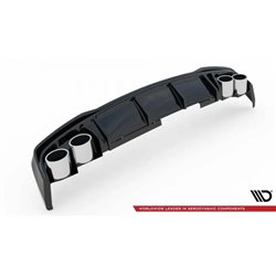 Maxton - Rajout Du Pare-Chocs Arriere + Faux Pot D'échappement Audi A6 S-Line / S6 C8 / C8 Facelift Noir Brillant \ Noir