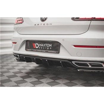Maxton - Diffuseur Arrière Complet Volkswagen Arteon R-Line Sedan / Shooting Brake Mk1 Facelift Noir Brillant