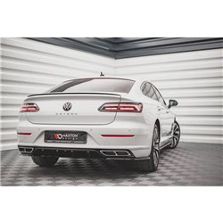 Maxton - Diffuseur Arrière Complet Volkswagen Arteon R-Line Sedan / Shooting Brake Mk1 Facelift Noir Brillant