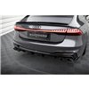 Maxton - Rajout Du Pare-Chocs Arriere + Faux Pot D'échappement Audi A7 S-Line C8 / S7 C8 / C8 Facelift / S7 Facelift Noir Brilla