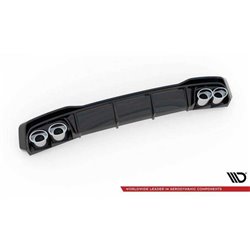 Maxton - Rajout Du Pare-Chocs Arriere + Faux Pot D'échappement Audi A7 S-Line C8 / S7 C8 / C8 Facelift / S7 Facelift Noir Brilla
