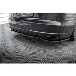 Maxton - Arriere Lame (avec une barre verticale) Audi A8 D4 Facelift Noir Brillant