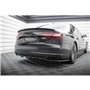 Maxton - Arriere Lame (avec une barre verticale) Audi A8 D4 Facelift Noir Brillant
