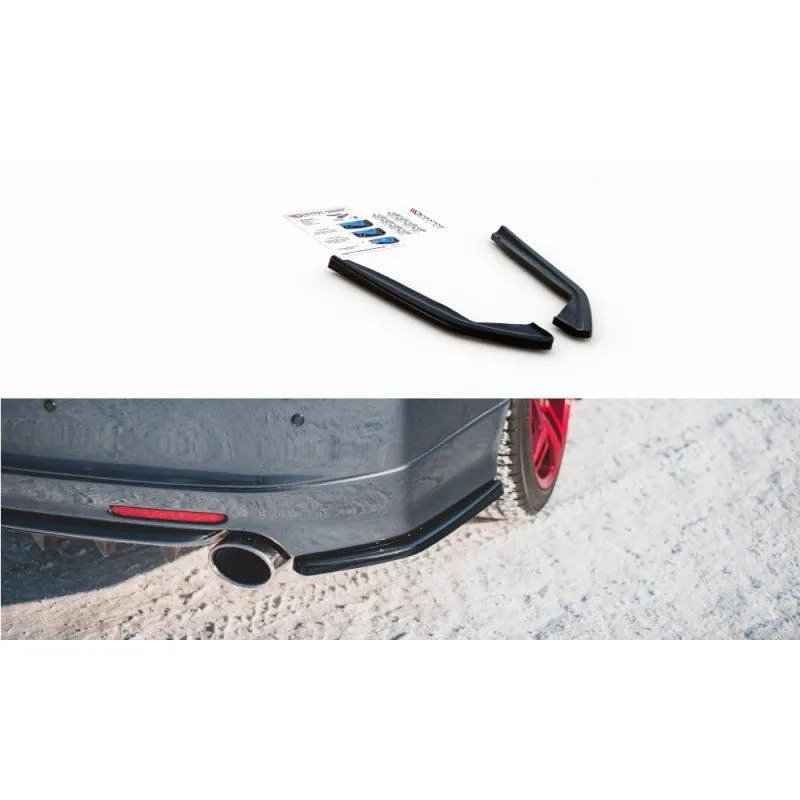Maxton - Lames De Pare-Chocs Arrière Latérales V.2 Honda Accord Mk7 Type-S Noir Brillant