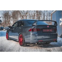 Maxton - Lames De Pare-Chocs Arrière Latérales V.2 Honda Accord Mk7 Type-S Noir Brillant