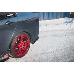 Maxton - Lames De Pare-Chocs Arrière Latérales V.2 Honda Accord Mk7 Type-S Noir Brillant