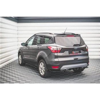 Maxton - Lames De Pare-Chocs Arrière Latérales Ford Escape Mk3 Noir Brillant