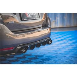 Maxton - Rajout Du Pare-Chocs Arriere + Faux Pot D'échappement Peugeot 308 SW Mk2 Noir Brillant \ Noir