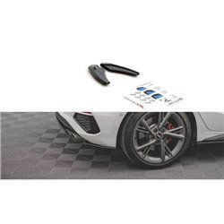 Maxton - Lames De Pare-Chocs Arrière Latérales V.1 Audi S3 Sportback 8Y Noir Brillant