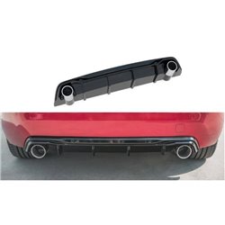 Maxton - Rajout Du Pare-Chocs Arriere + Faux Pot D'échappement Peugeot 308 GT Mk2 Facelift Noir Brillant \ Noir