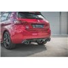Maxton - Rajout Du Pare-Chocs Arriere + Faux Pot D'échappement Peugeot 308 GT Mk2 Facelift Noir Brillant \ Noir