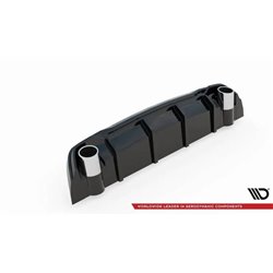 Maxton - Rajout Du Pare-Chocs Arriere + Faux Pot D'échappement Peugeot 308 GT Mk2 Facelift Noir Brillant \ Noir
