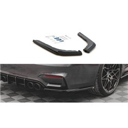 Maxton - Lames De Pare-Chocs Arrière Latérales V.2 BMW M4 F82 Noir Brillant