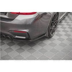 Maxton - Lames De Pare-Chocs Arrière Latérales V.2 BMW M4 F82 Noir Brillant