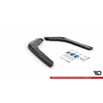 Maxton - Lames De Pare-Chocs Arrière Latérales V.2 BMW M4 F82 Noir Brillant